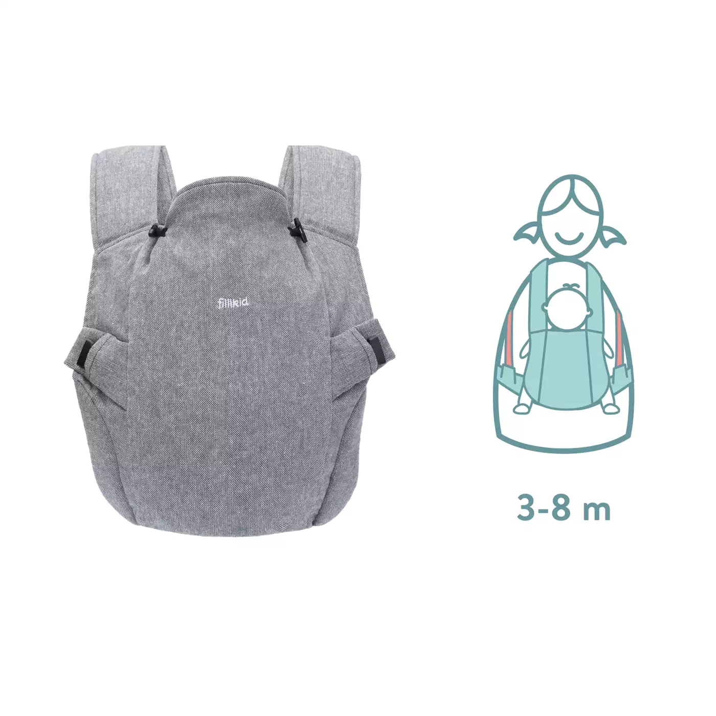 Babytragen, fillikid, Blau – Produktansicht