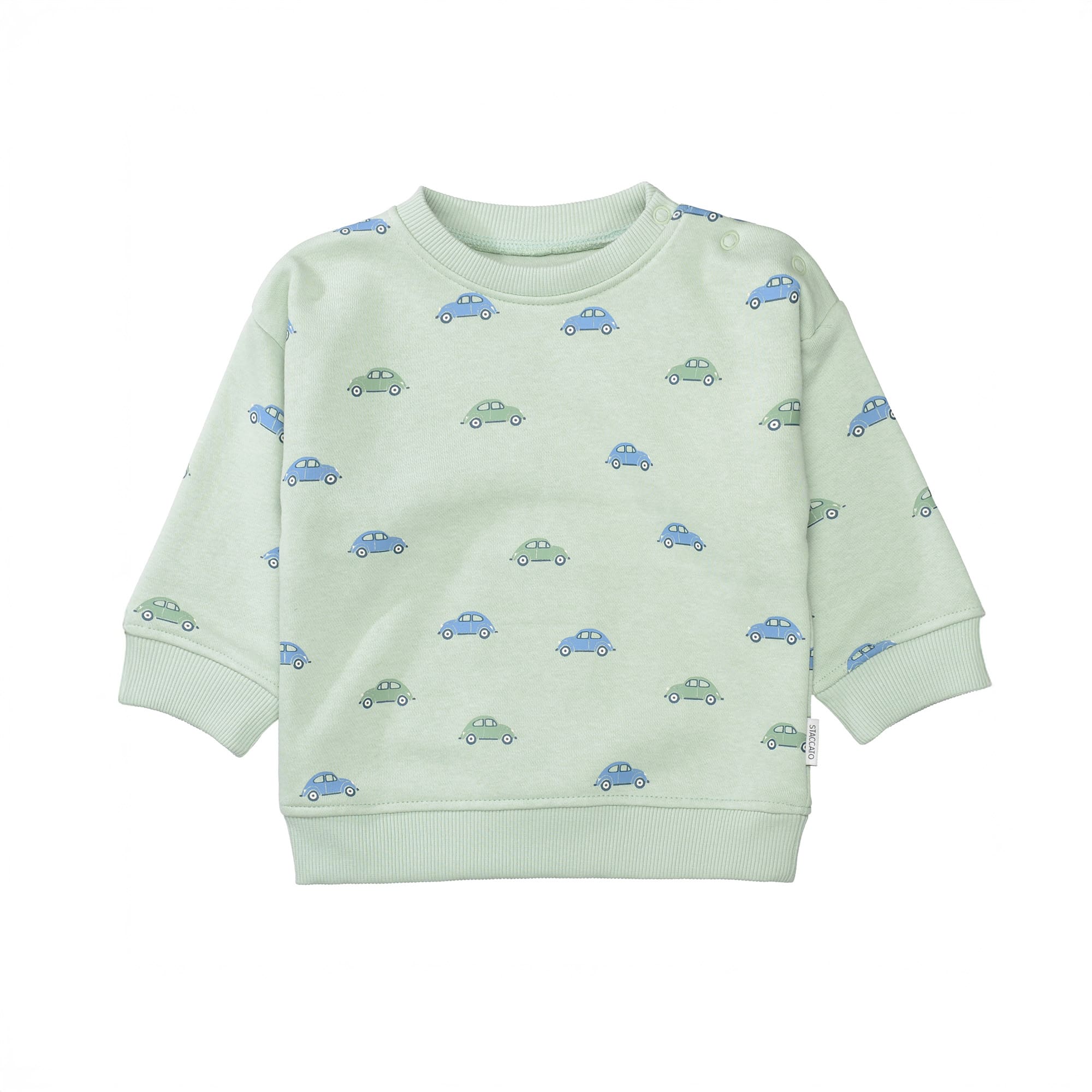 Pullover & Sweatshirts, STACCATO, Grün – Besonderheit: aus 80% Baumwolle
