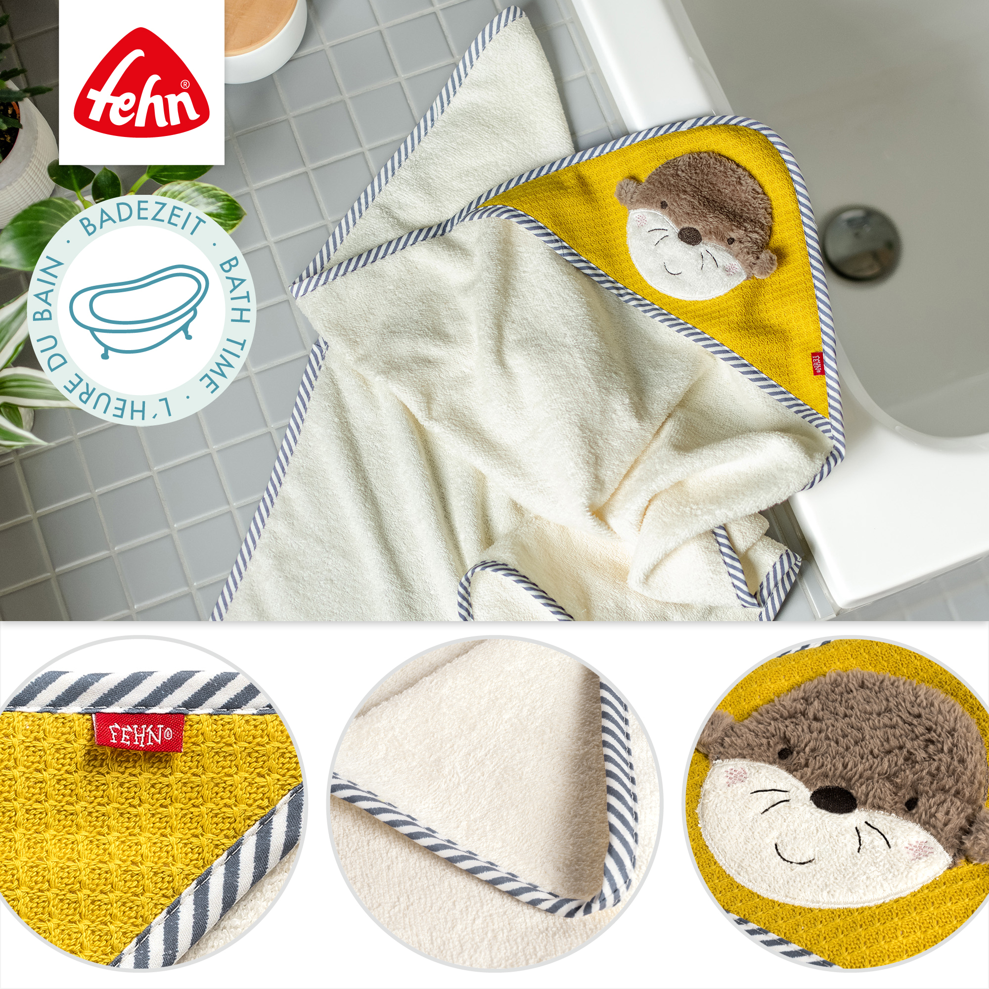 Handtücher, fehn, Mehrfarbig – Produktansicht