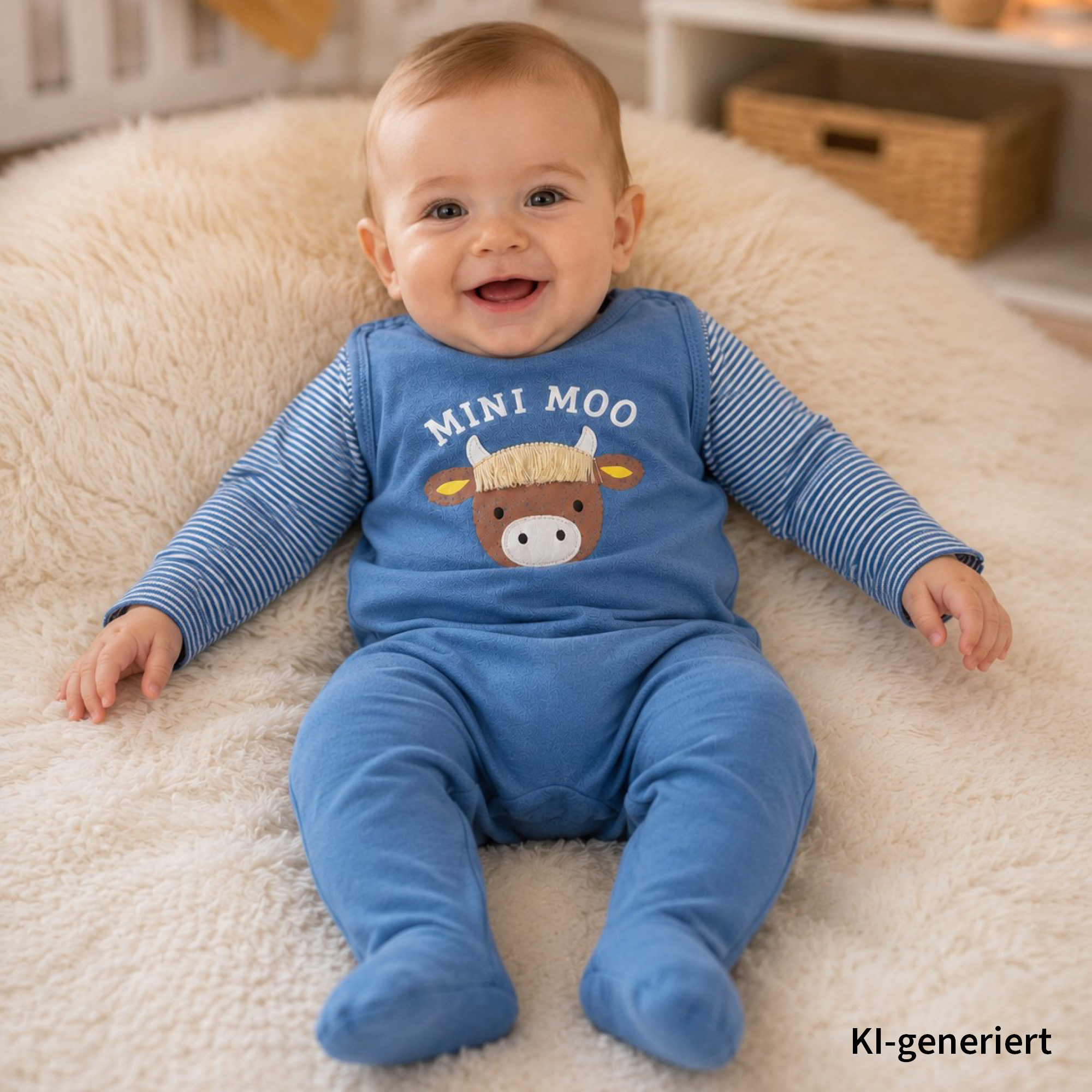 Strampler, LITTLE, Blau – Produktansicht