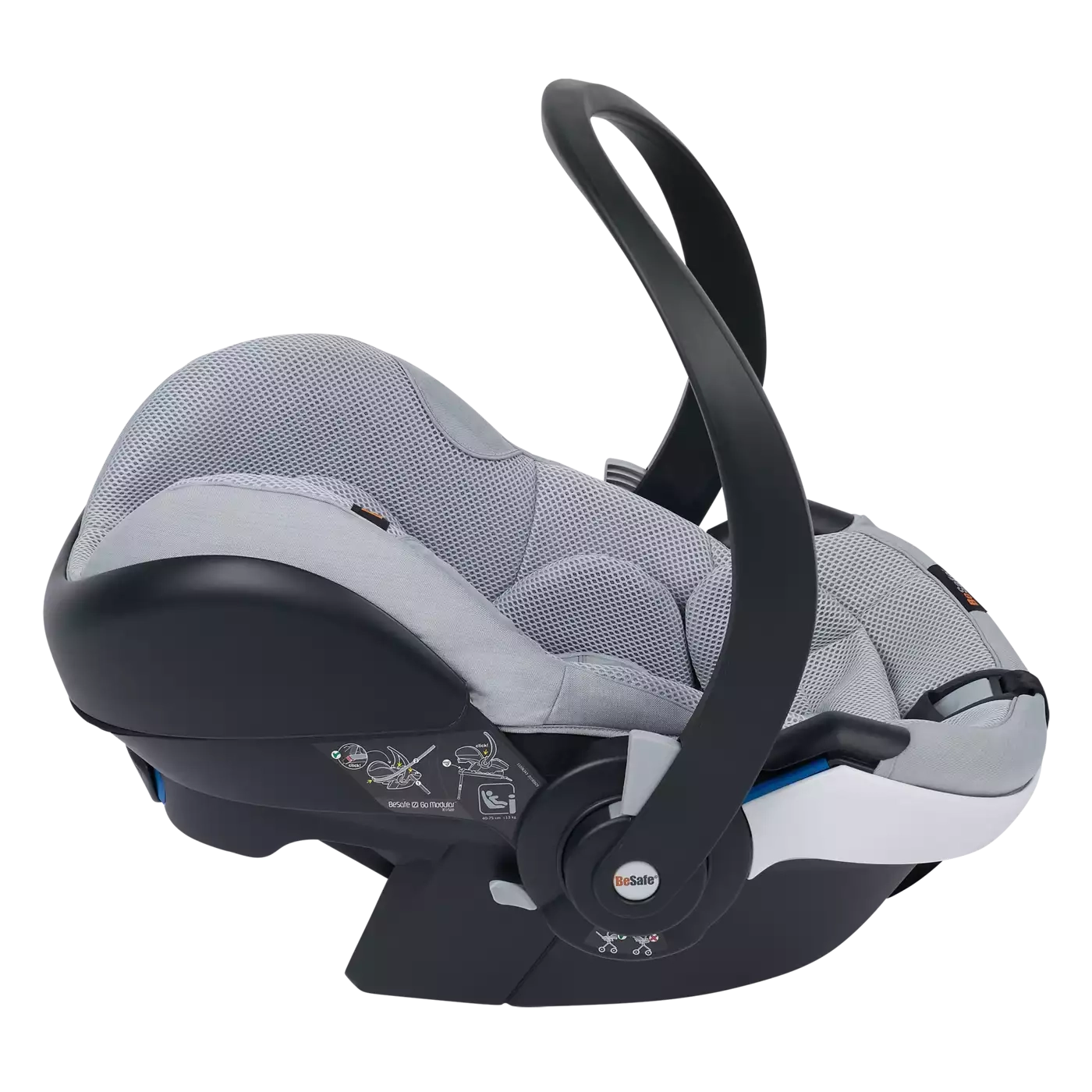 Babyschalen 0-13 kg, Gruppe 0+, BeSafe, Grau – Produktansicht