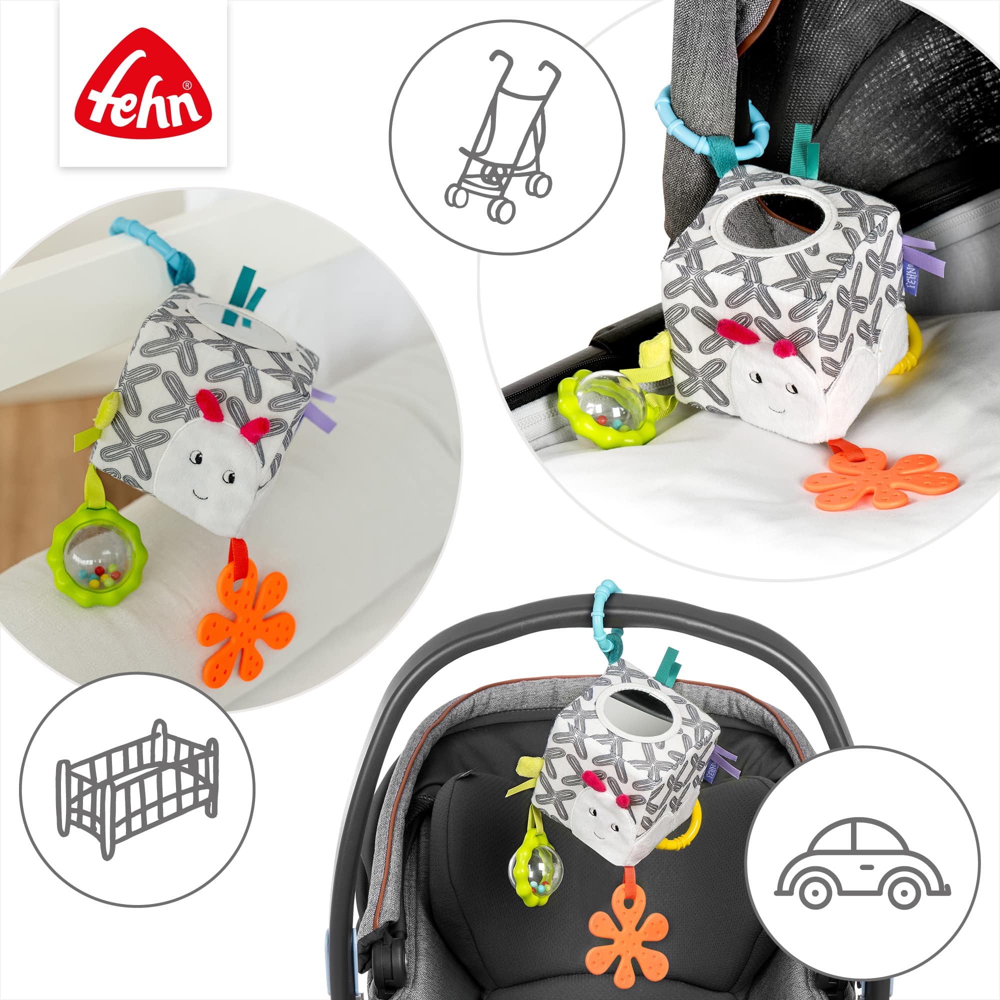 Rasseln & Greiflinge, fehn, Mehrfarbig – Produktansicht