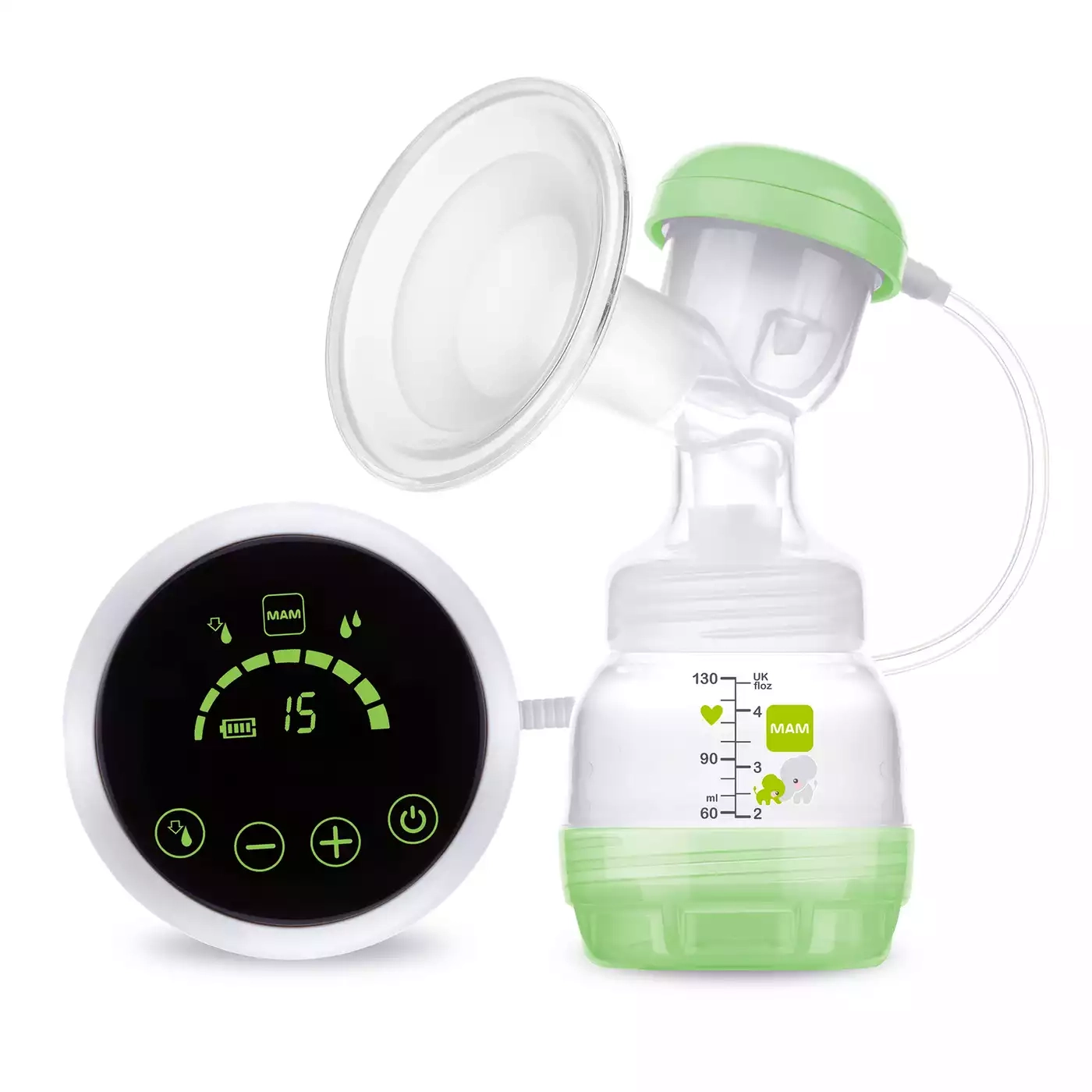 Produkte, MAM, Grün – Besonderheit: Stimulations-und Abpumpmodus