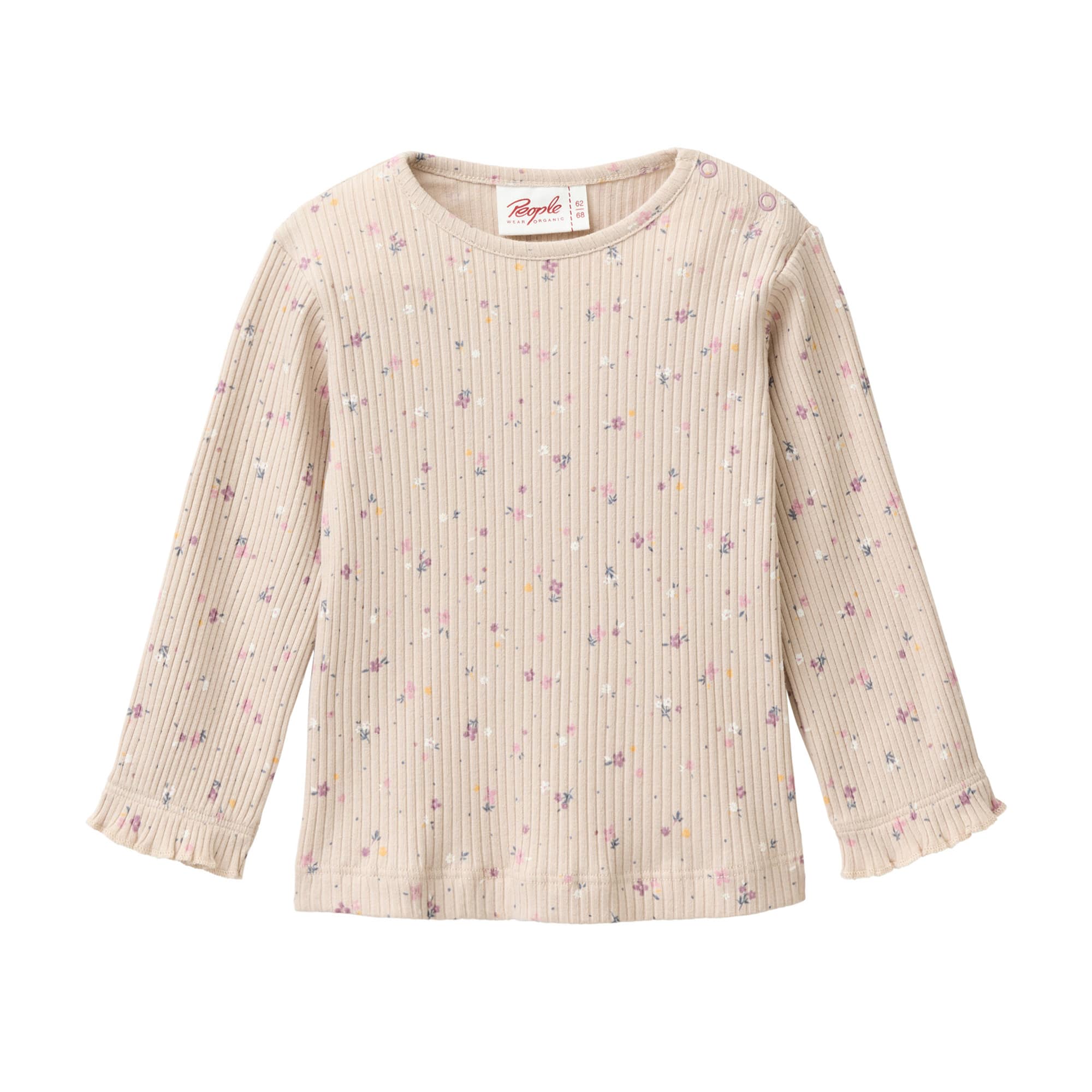 Langarmshirts, People Wear Organic, Beige – Produktansicht