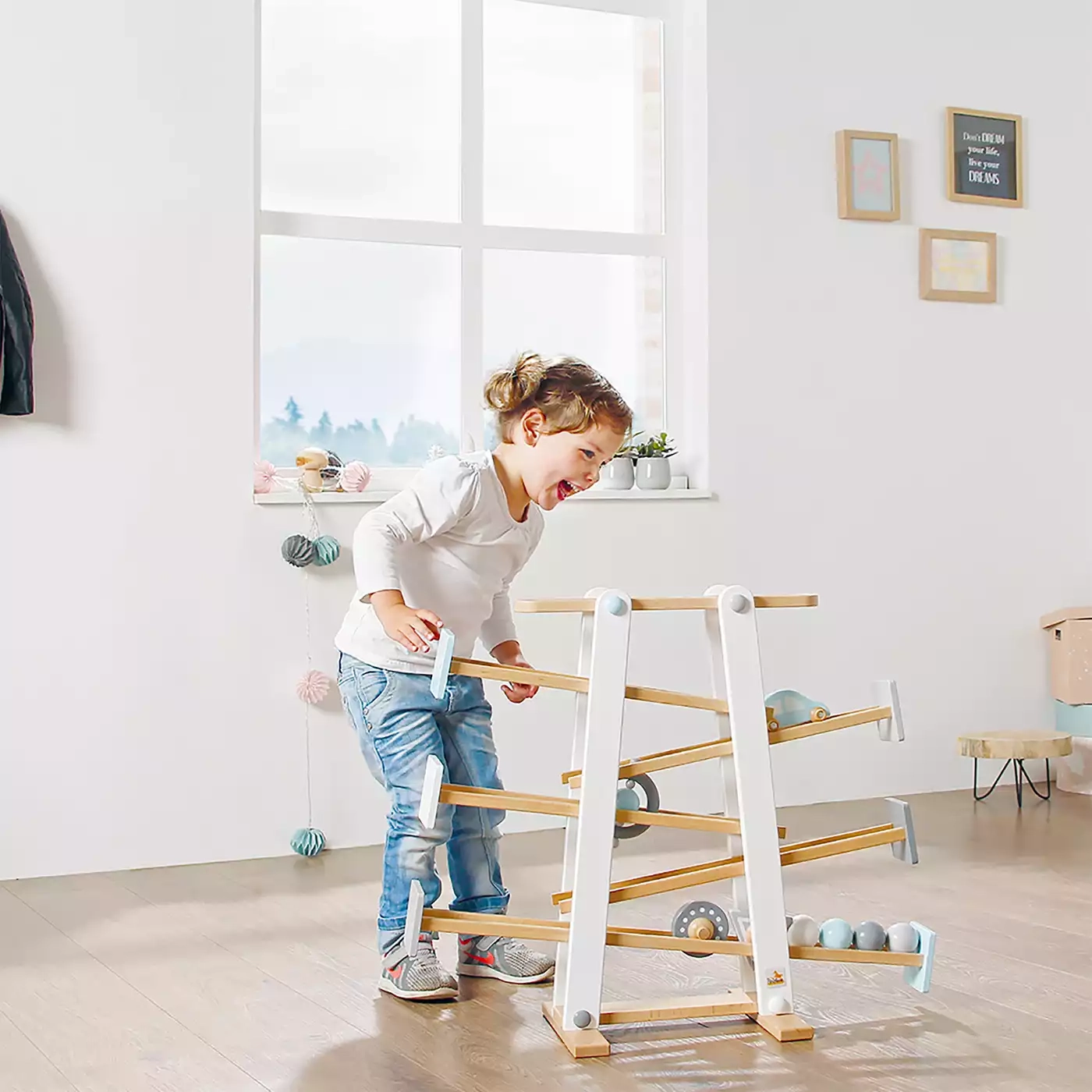 Kugelbahn, Pinolino, Mehrfarbig – Besonderheit: ein 9-teiliges Set