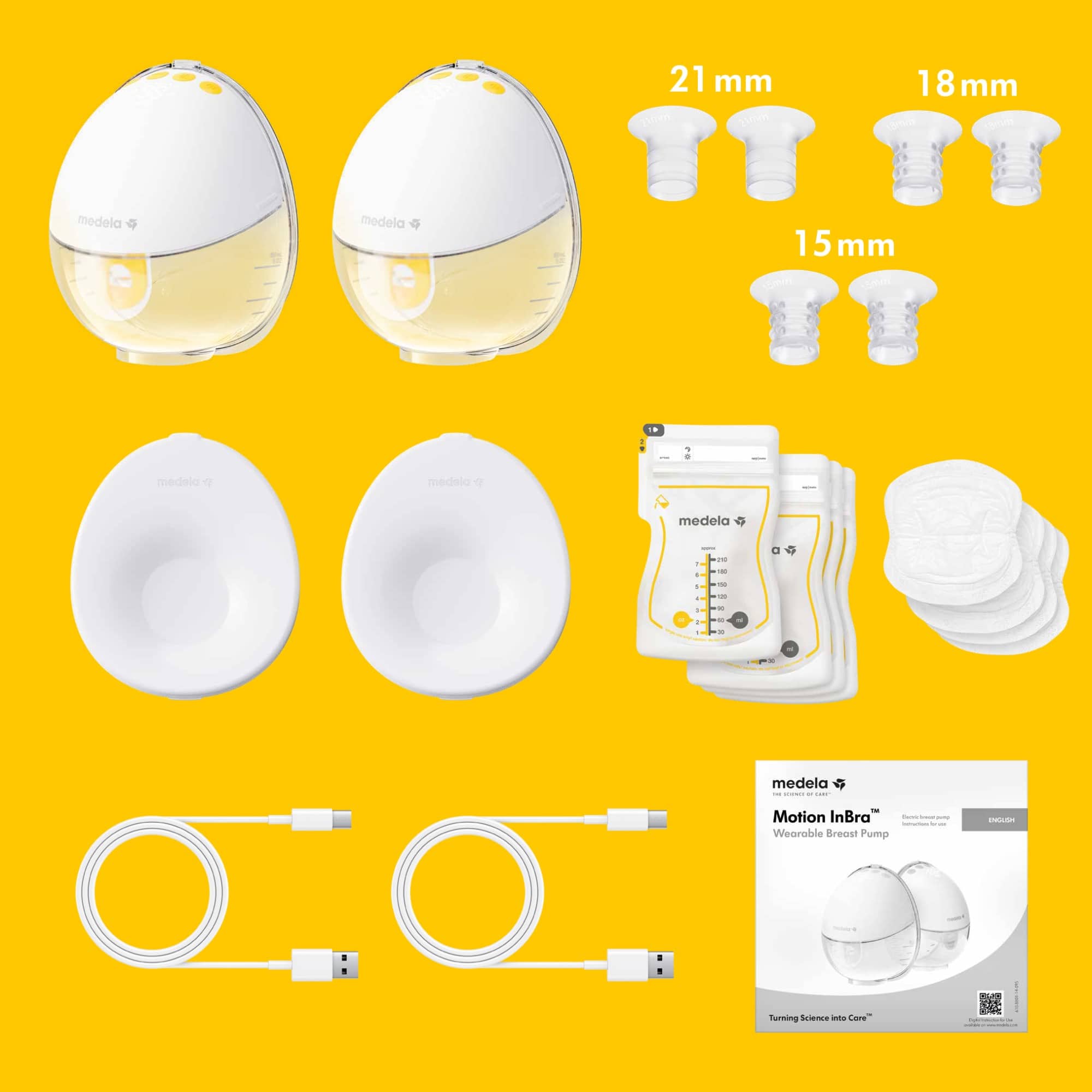Hands Free Milchpumpen, medela, Transparent – Produktansicht