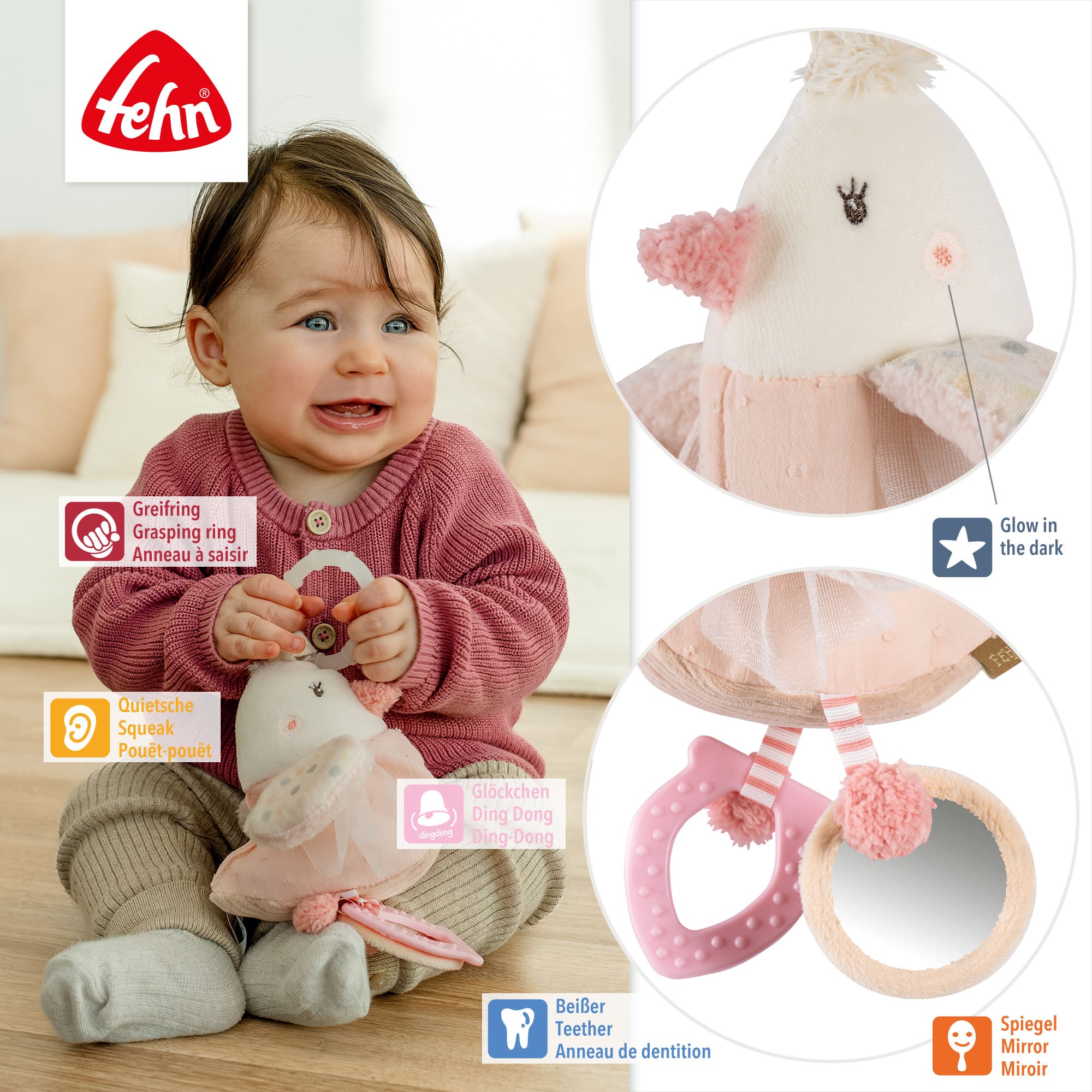 Kuscheltiere, fehn, Mehrfarbig – Produktansicht