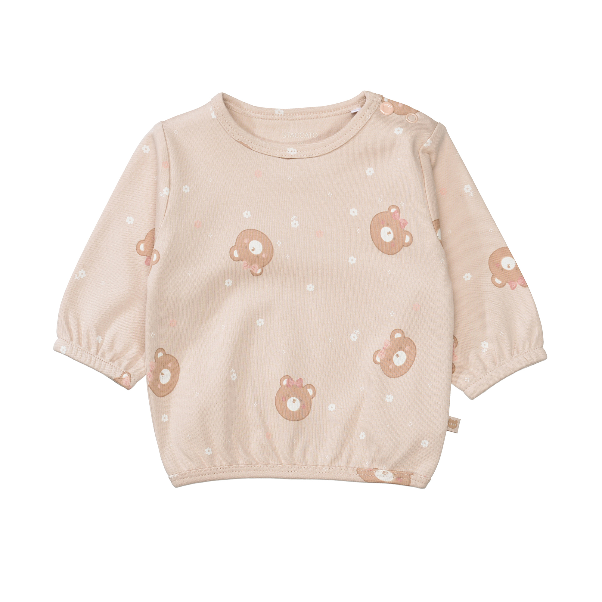 Langarmshirts, STACCATO, Beige – Besonderheit: aus 100% Baumwolle