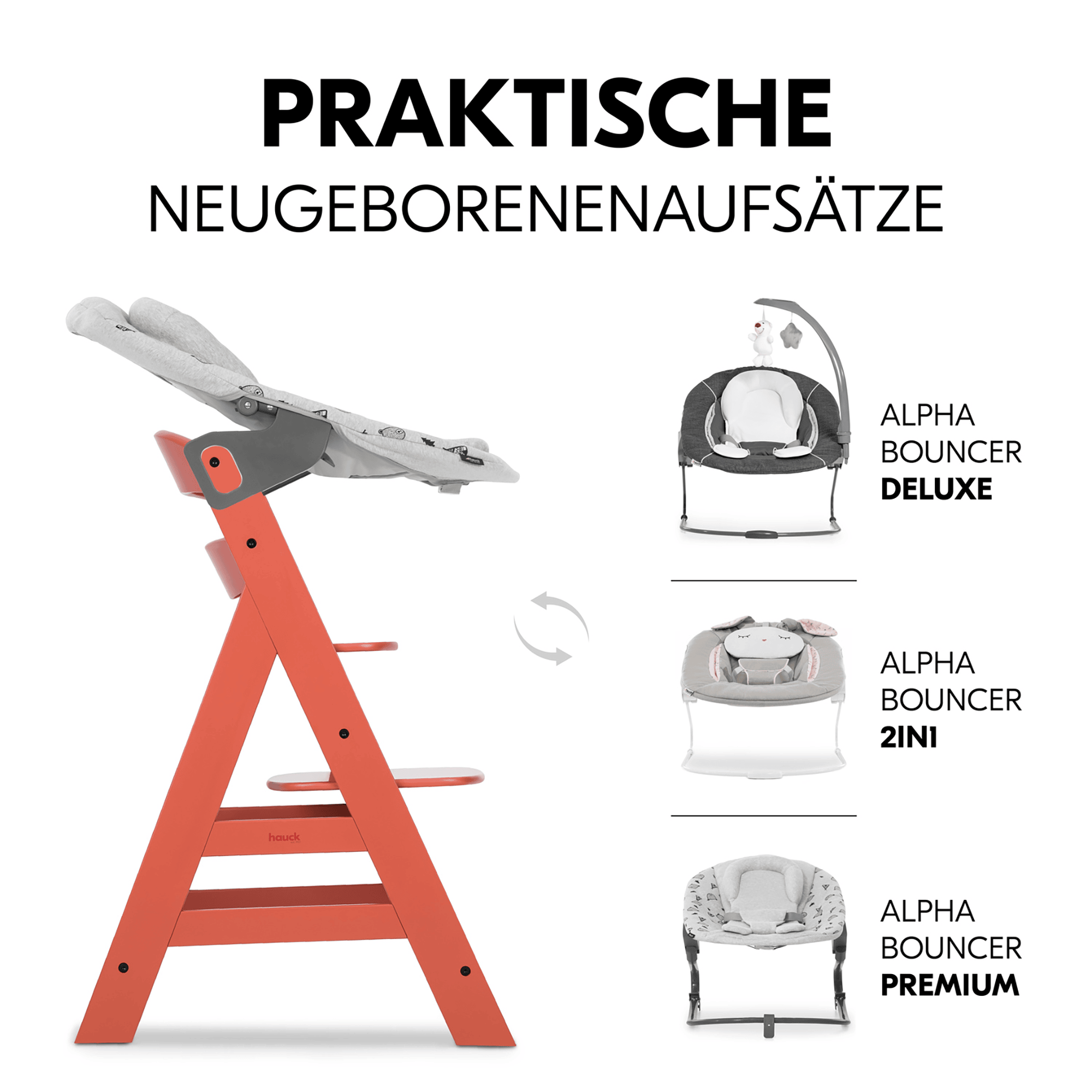 Treppenhochstühle, hauck, Braun – Produktansicht