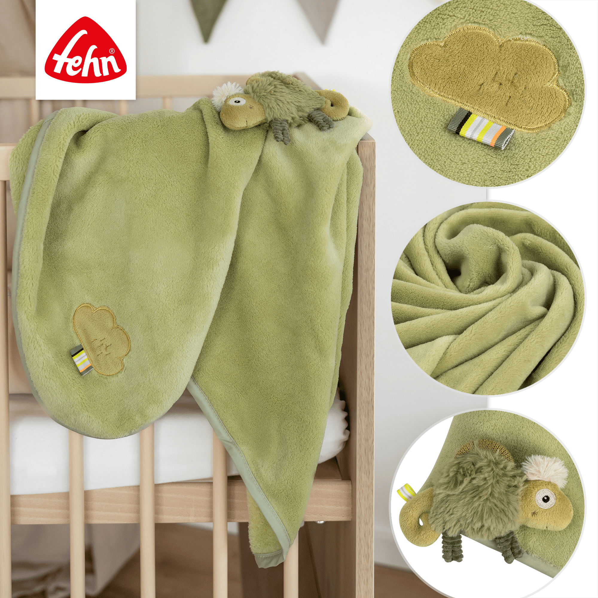 Kuscheldecken, fehn, Grün – Produktansicht
