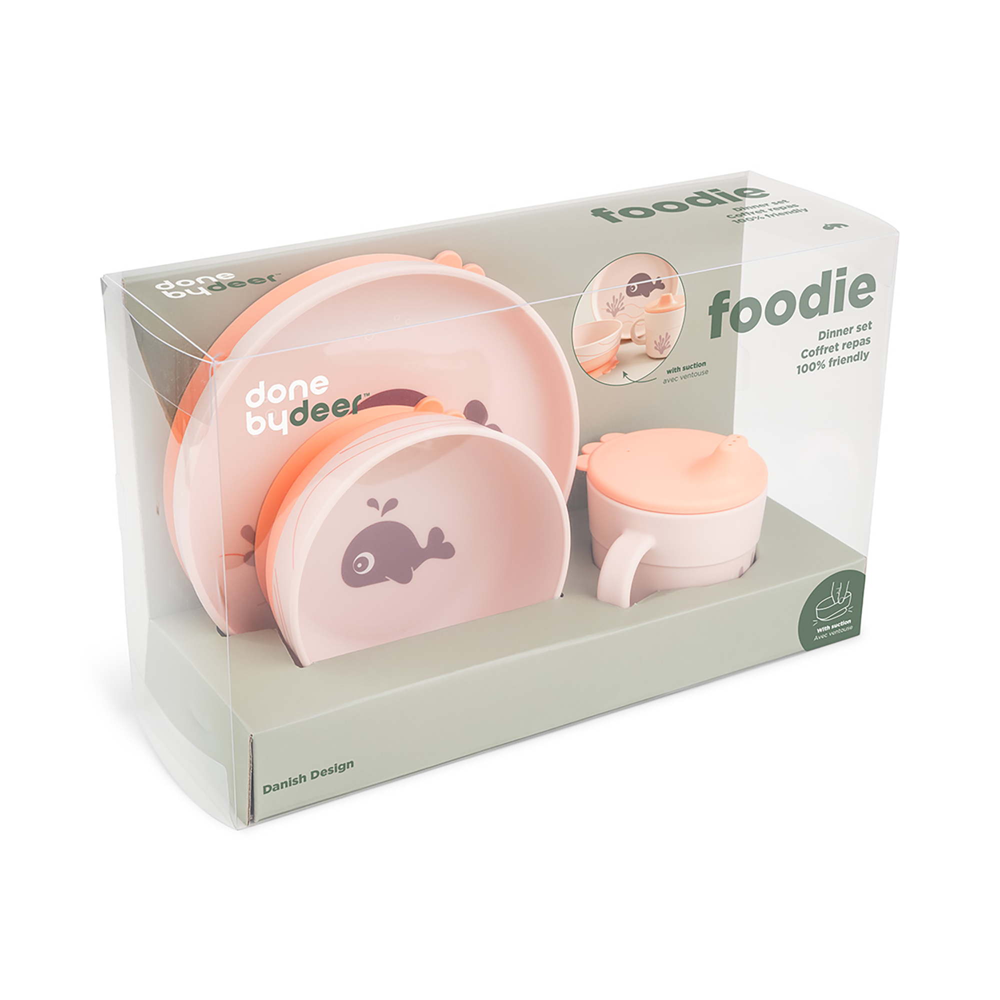 Kinderteller, done by deer, Pink – Produktansicht