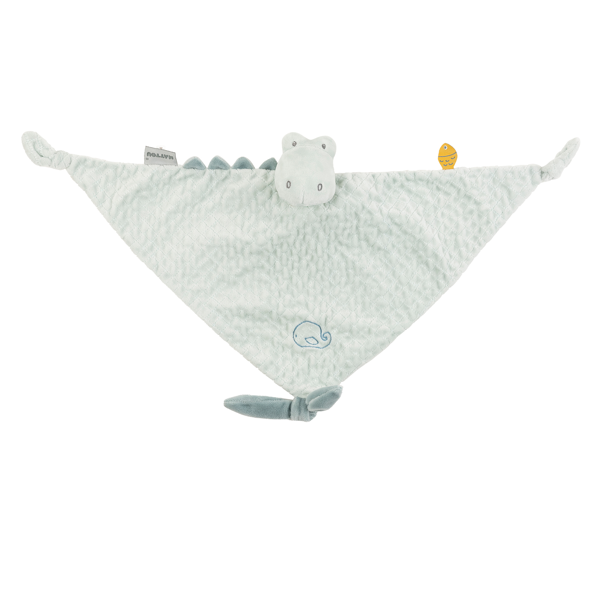 Schmusetücher, Nattou, Grün – Besonderheit: Bänder zum Befestigen des Schnullers