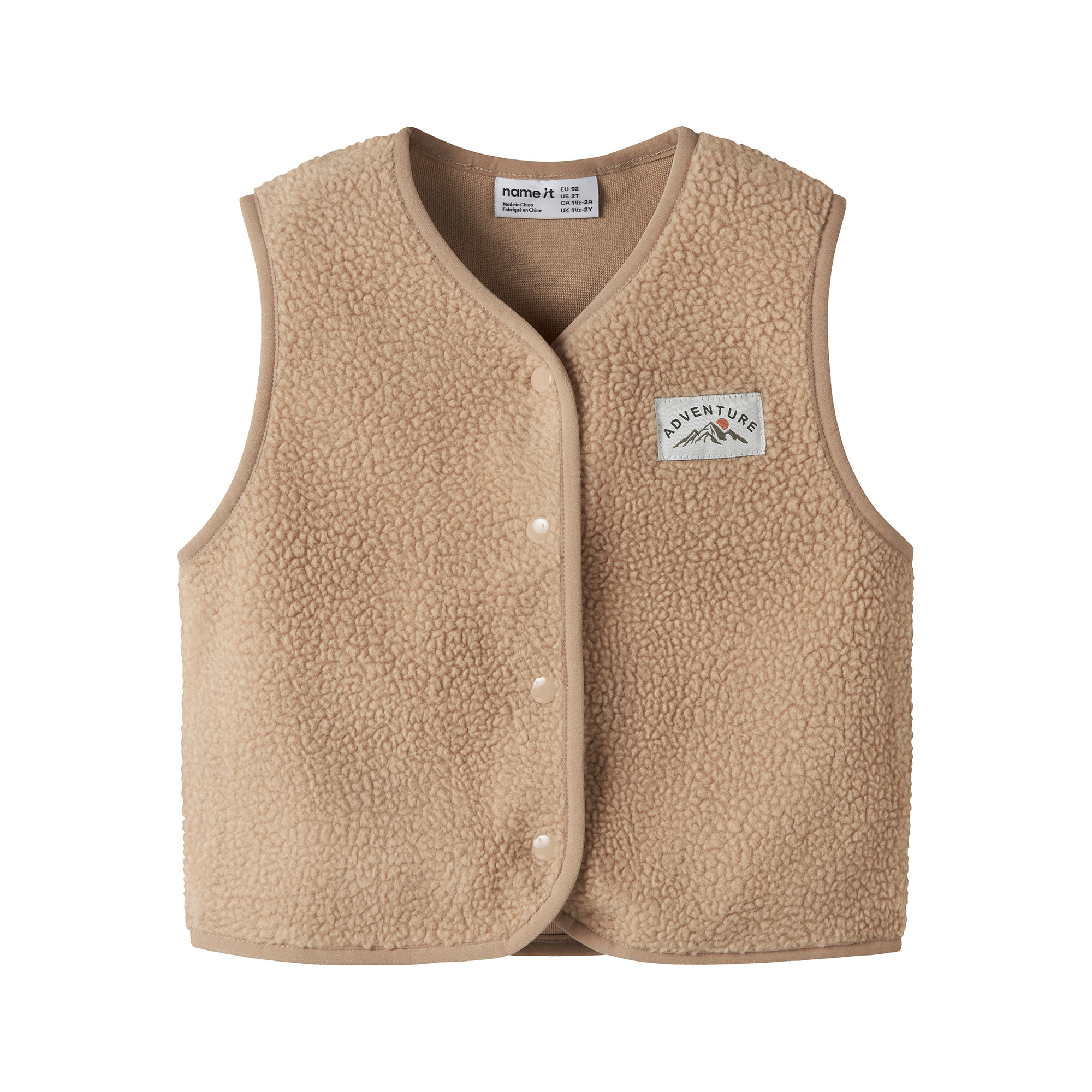 Westen, name it, Beige – Besonderheit: durchgehende Knopfleiste