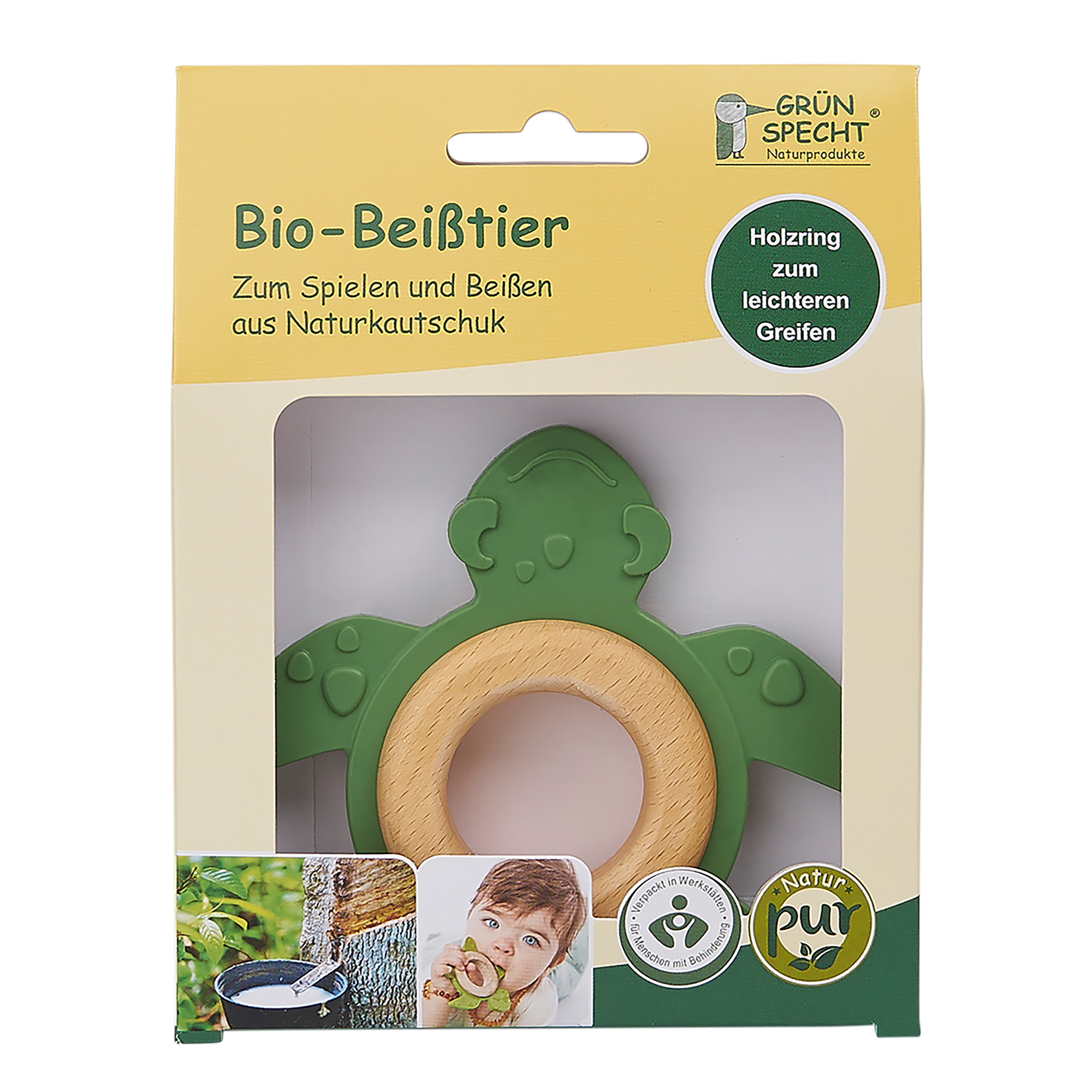 Beißringe, GRÜNSPECHT, Grün – Produktansicht