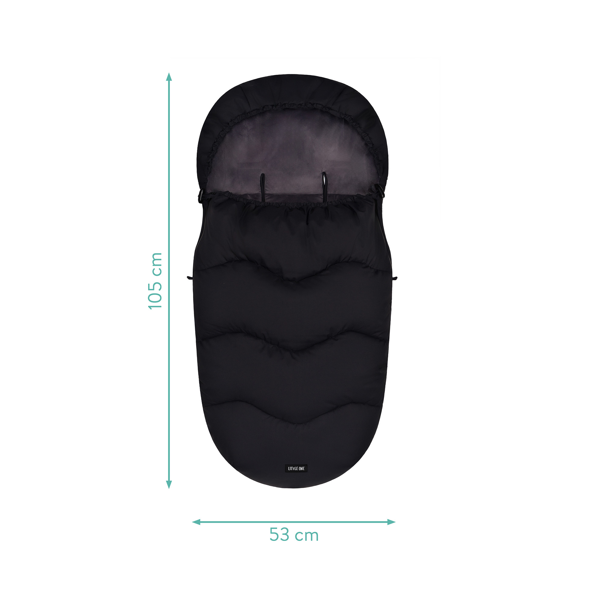 Fußsäcke, LITTLE ONE, Schwarz – Produktansicht