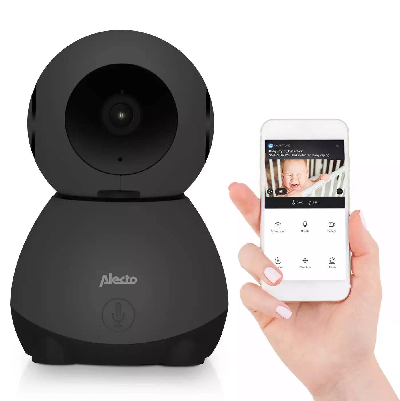 Babyphone, Alecto baby, Schwarz – Produktansicht