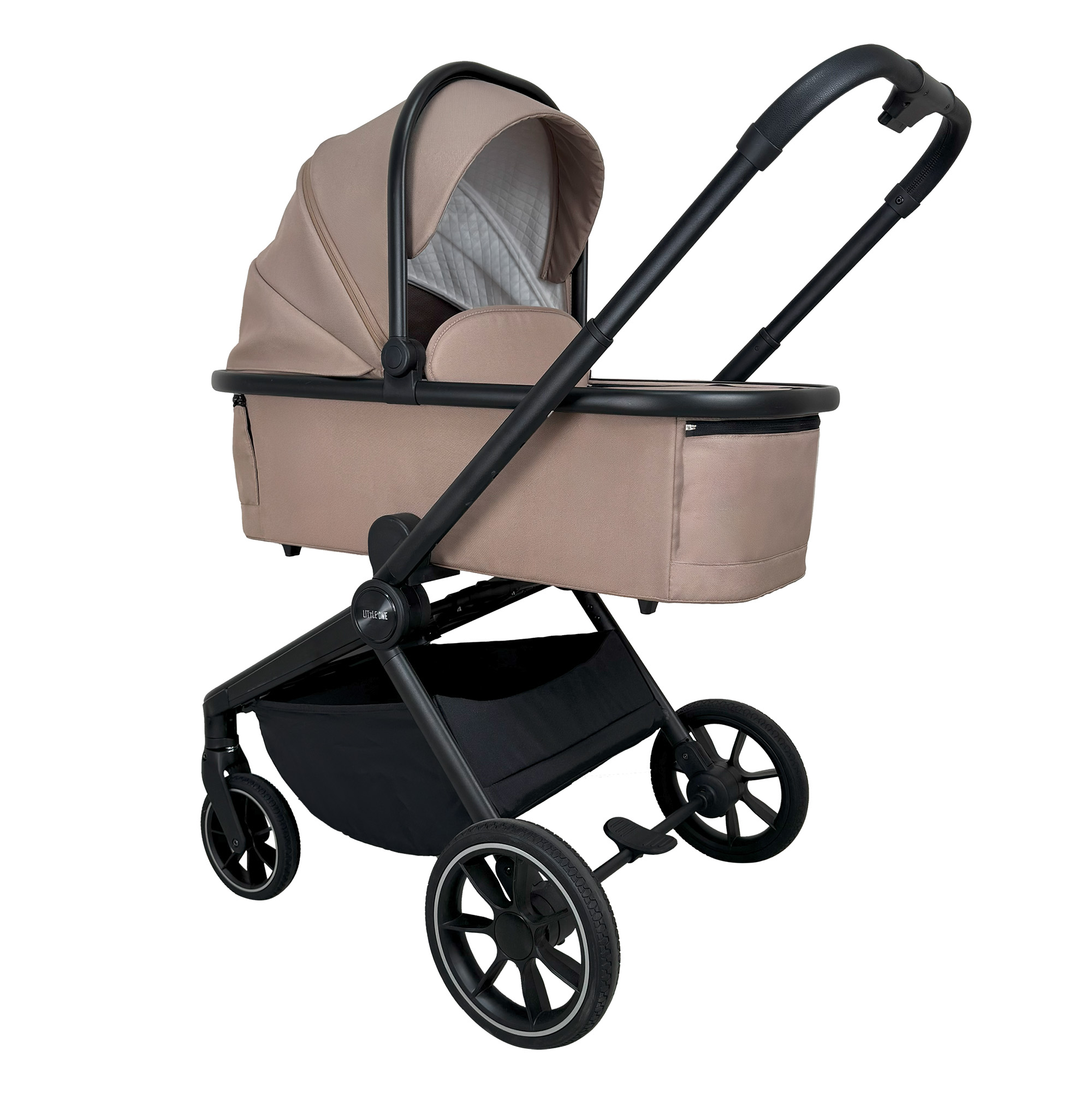 Kombi-Kinderwagen, LITTLE ONE, Schwarz – Besonderheit: inklusive Babywanne und Sportsitz