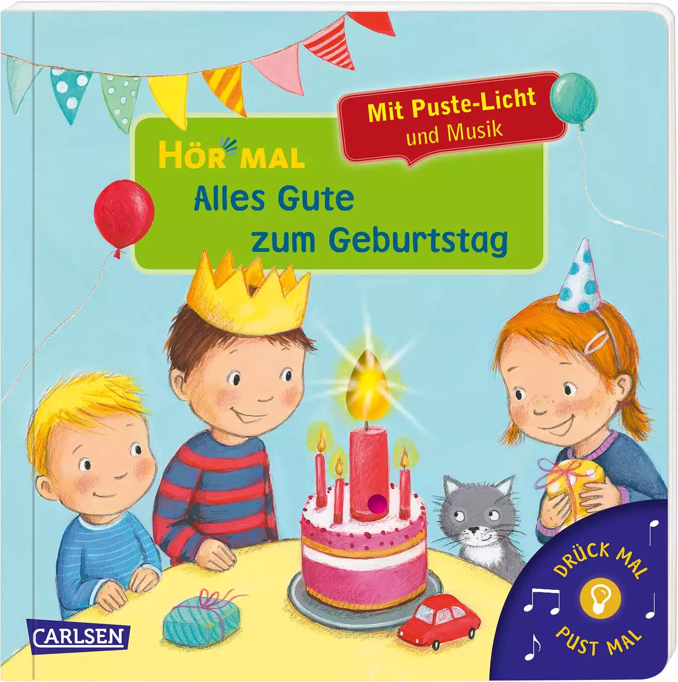 Kinderbücher, CARLSEN, Mehrfarbig – Besonderheit: Geburtstagsbuch mit Musik und Geburtstagsstimmung