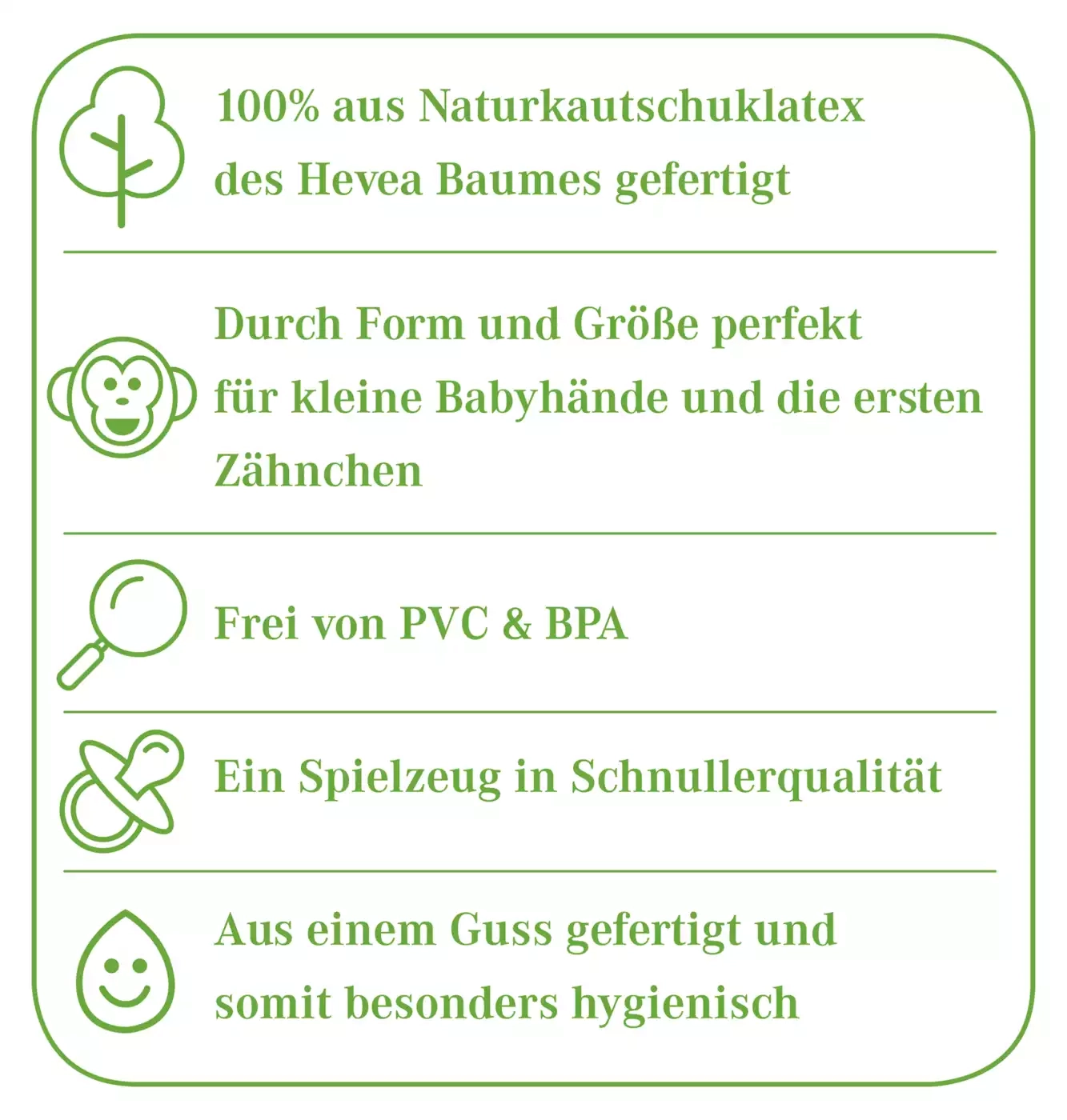 Beißringe, DIE SPIEGELBURG – Produktansicht
