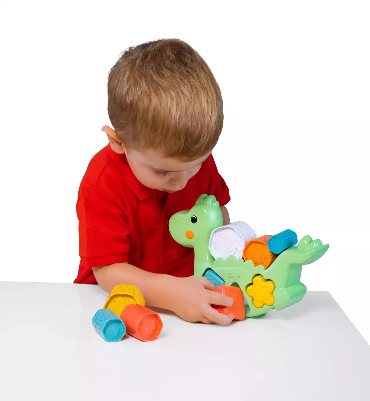 Kinderspielzeug, chicco, Grün – Besonderheit: 6 Zylinder und 3 Formen