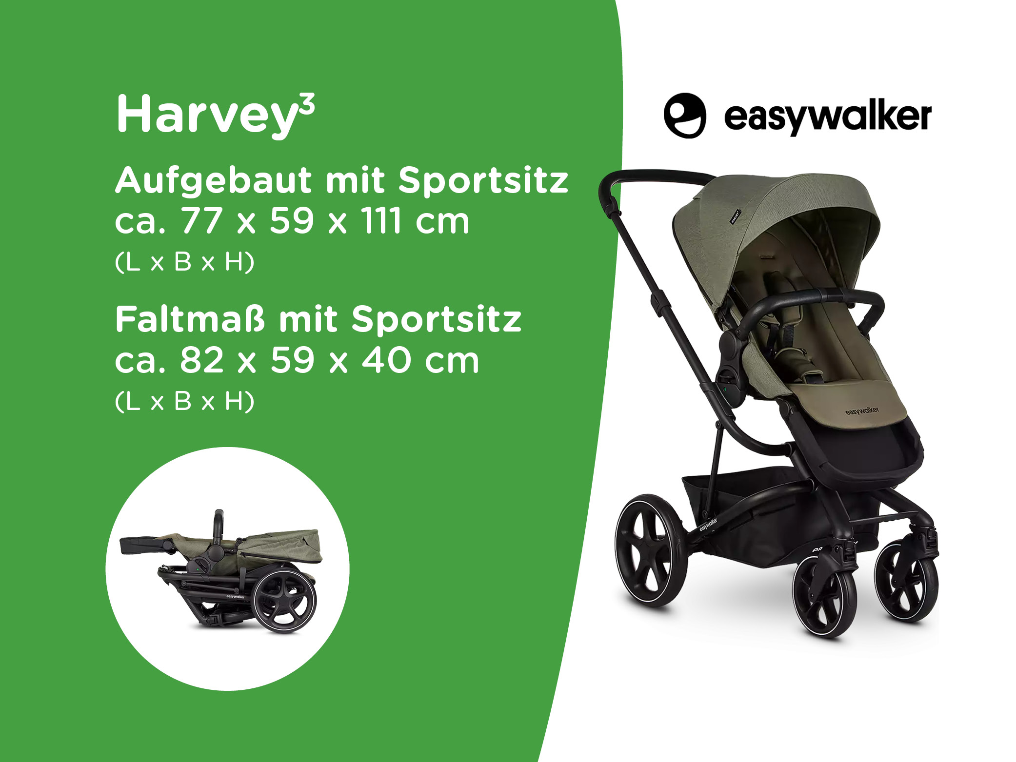 Bild ein eines kinderwagens mit grünem hintergrund.