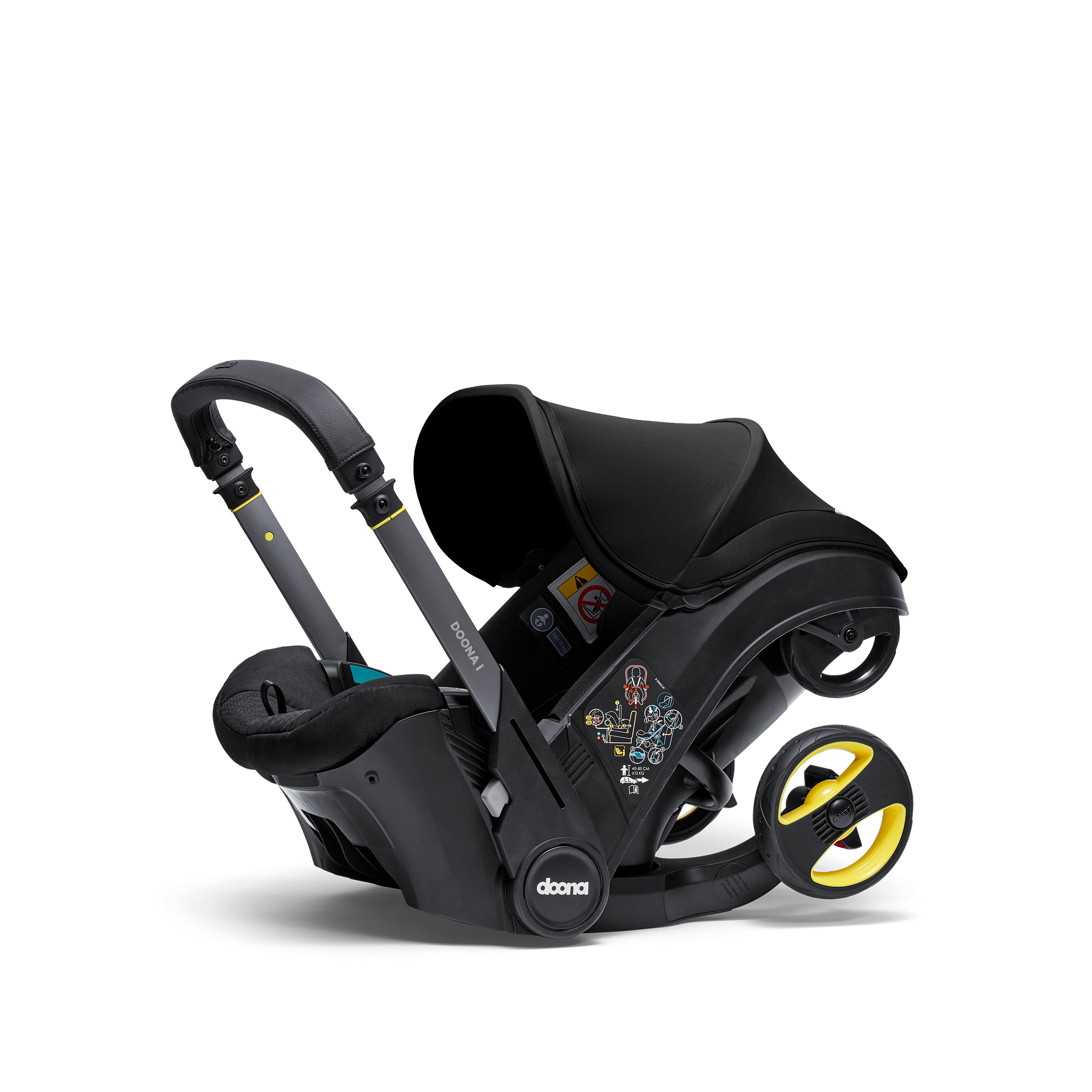 Babyschalen 0-13 kg, Gruppe 0+, doona, Schwarz – Produktansicht