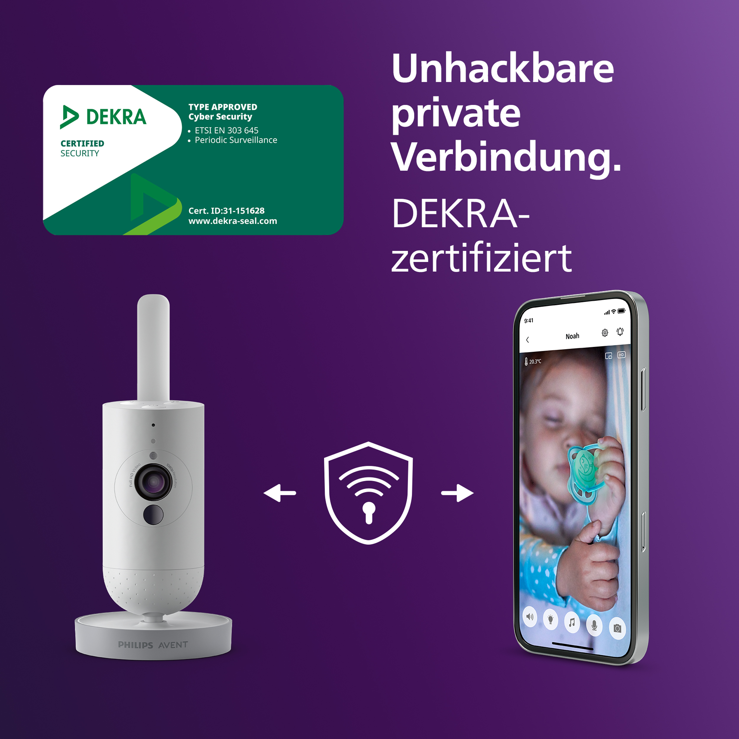 Video Babyphone, PHILIPS AVENT, Weiß – Produktansicht