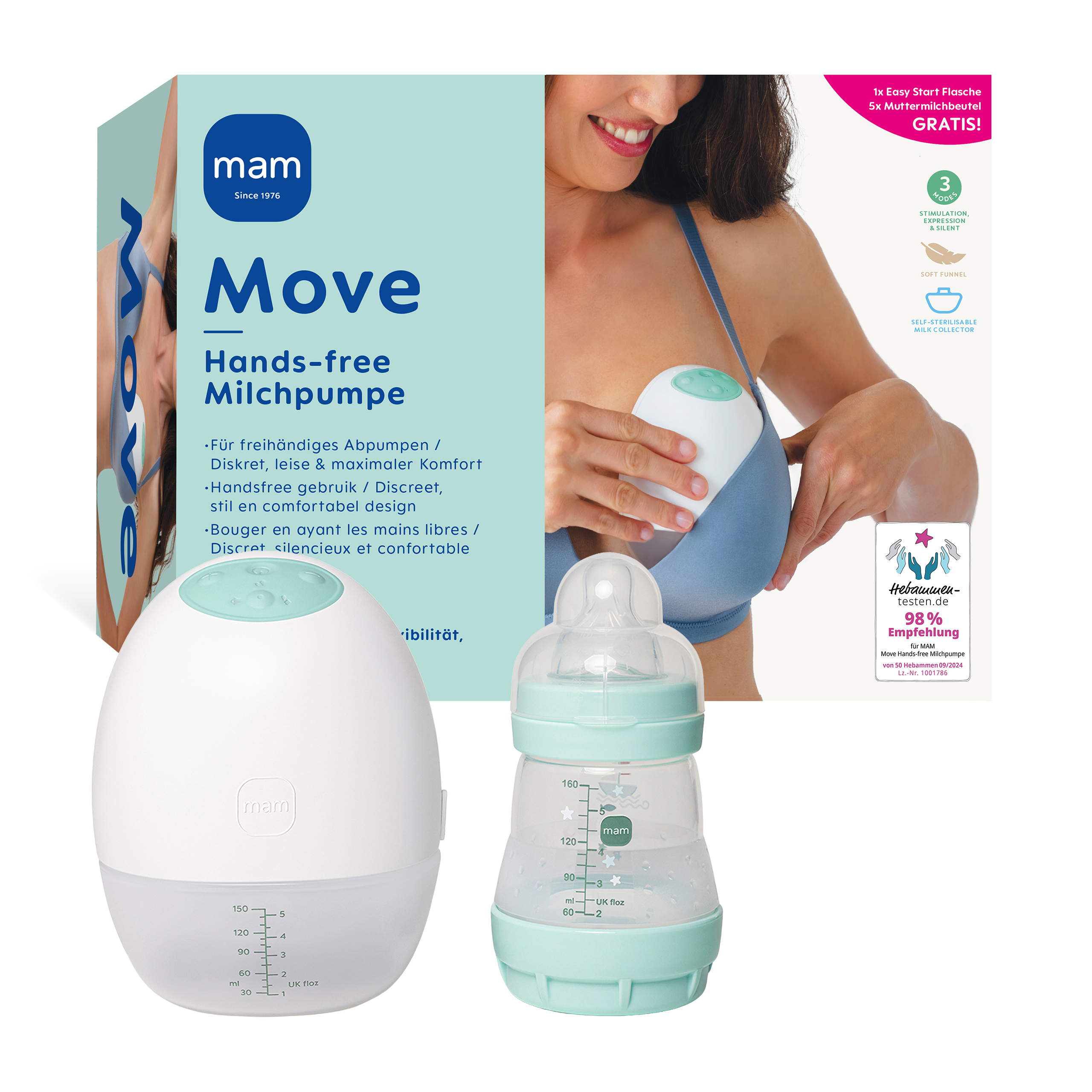 Milchpumpen, MAM, Weiß – Produktansicht