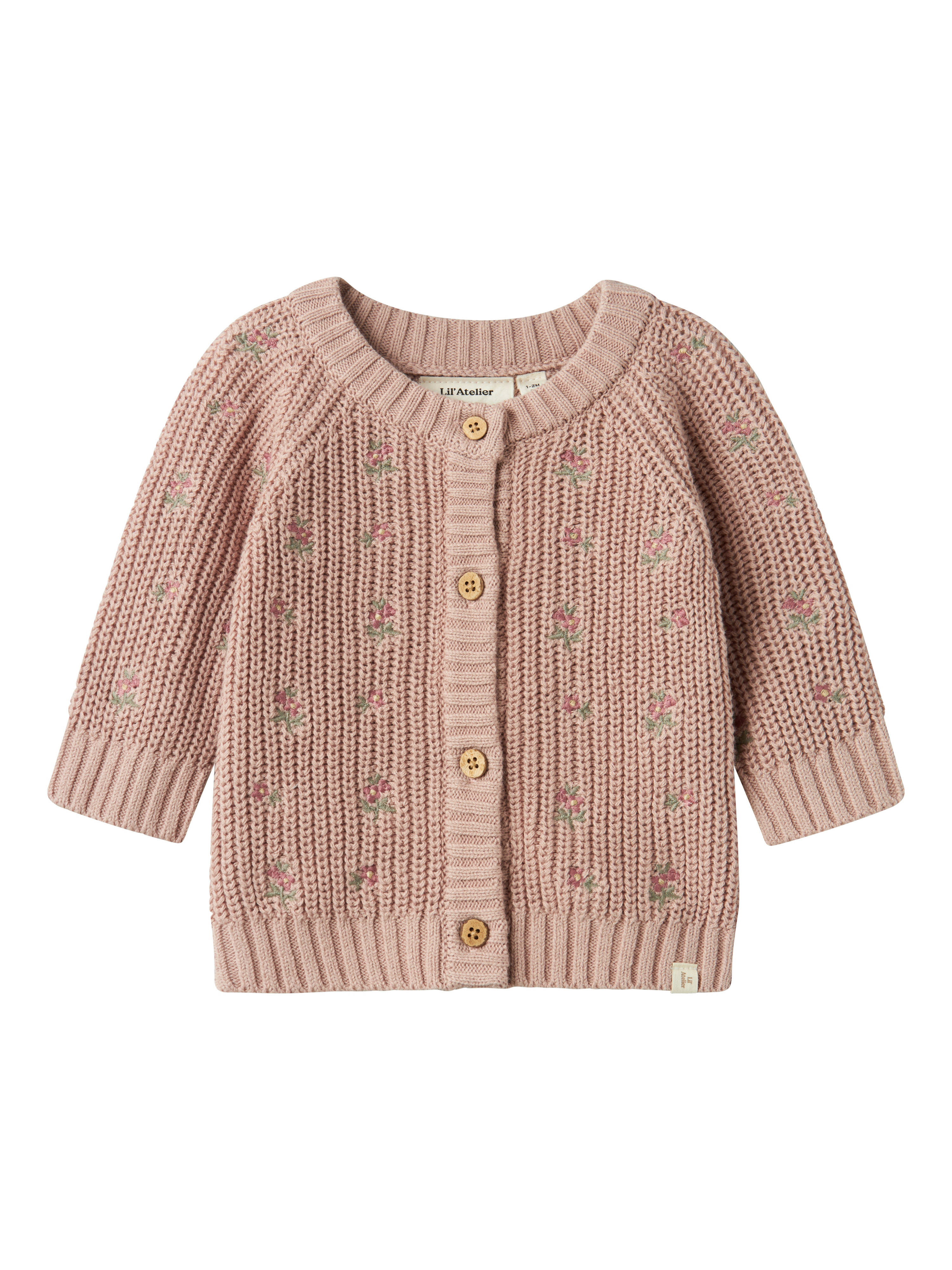 Sweat-, Fleece- & Strickjacken, Lil' Atelier, Braun – Besonderheit: Knopfleiste erleichtert das An- und Ausziehen