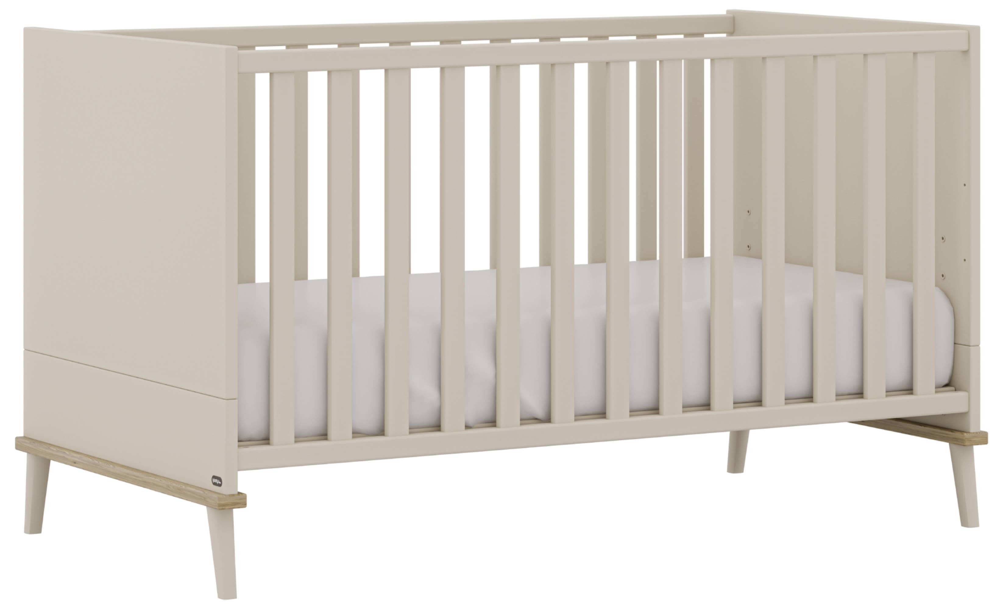 Gitterbetten 70x140 cm, Yuny by PAIDI, Beige – Besonderheit: komfortable Größe für Babys und Kleinkinder
