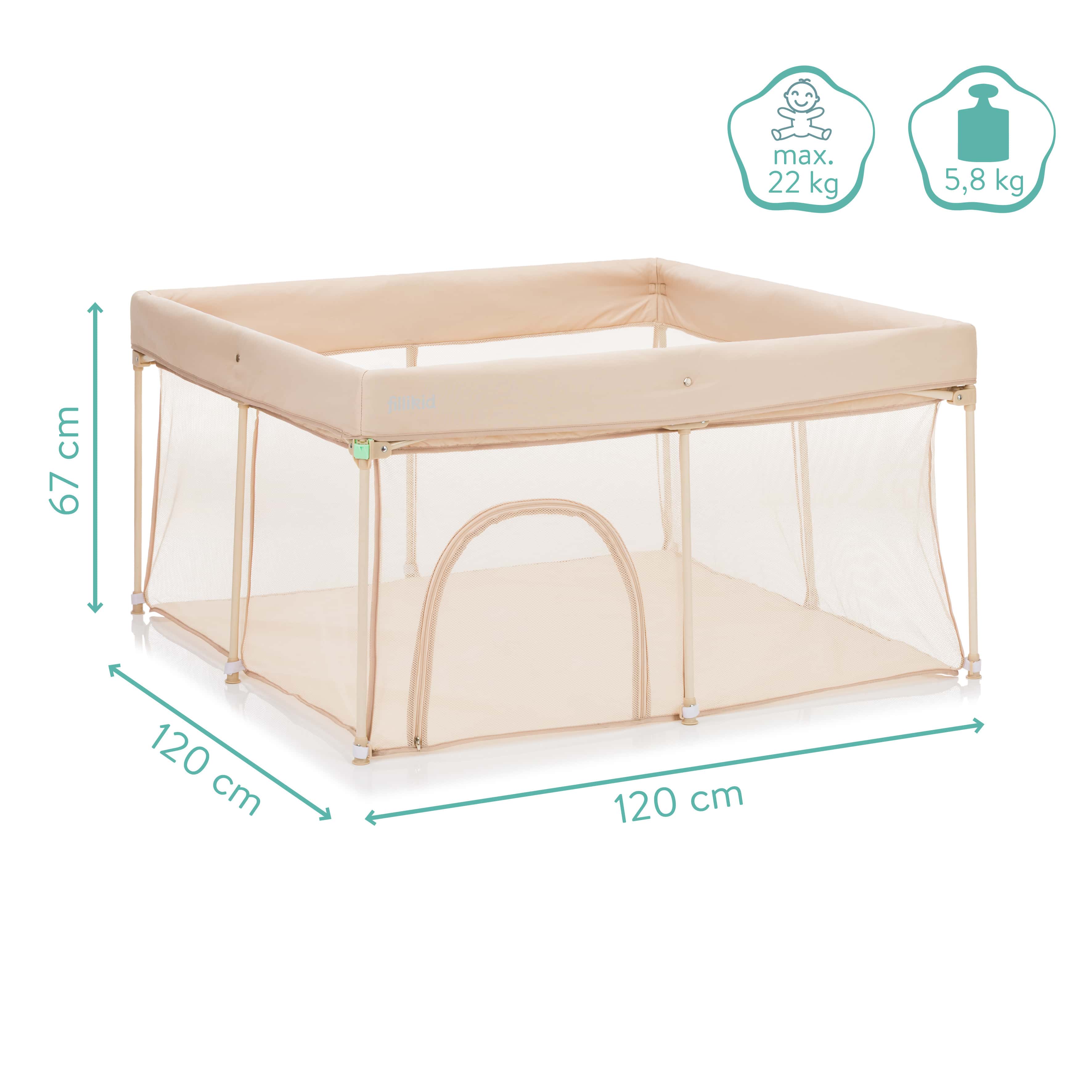 Laufgitter & Laufgittereinlagen, fillikid, Beige – Produktansicht