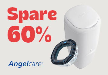 Angelcare Windeleimer inklusive Kassette. Spare 60%.