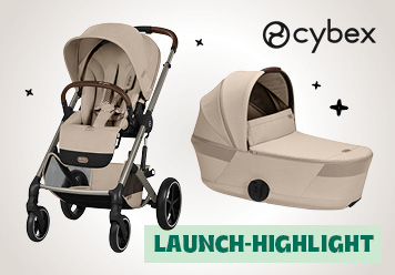 Cybex Launch Highlight:  Balios mit Cot S Lux 2 Kinderagen in beige
