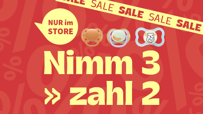 3für2 auf Schnuller - Nur im Store