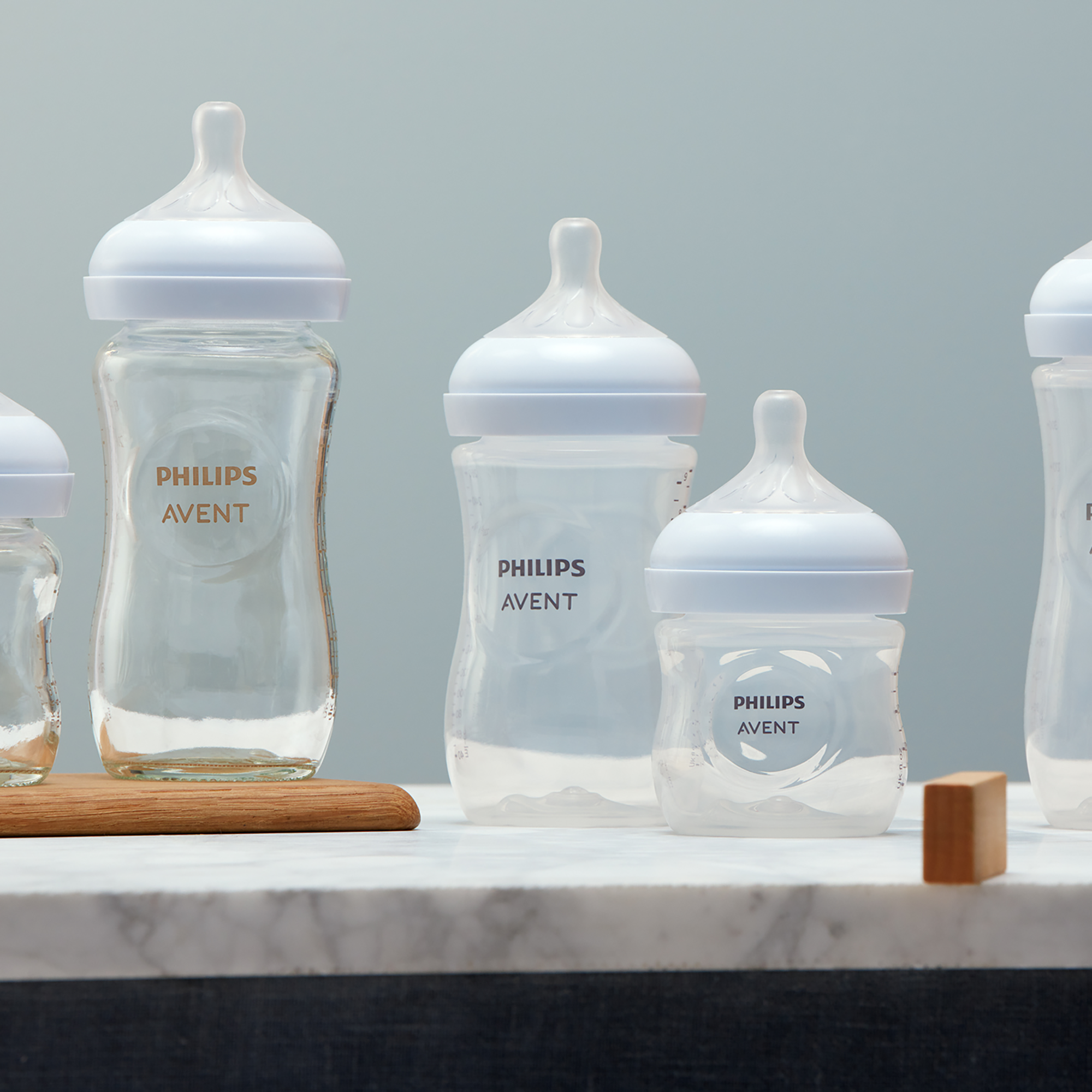 PHILIPS AVENT Flaschen-Starter-Set Natural Response SCD838/12 | Transparent  | BabyOne | Winterschlussverkauf 2024 | Babyflaschen