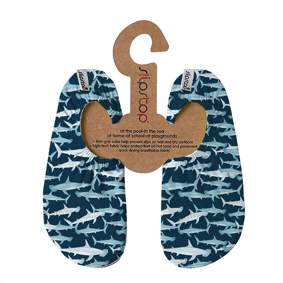 Badeschuhe, slipstop, Blau – Besonderheit: Sohle aus 13% Baumwolle