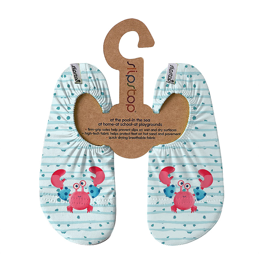 Badeschuhe, slipstop, Blau – Besonderheit: Sohle aus 13% Baumwolle